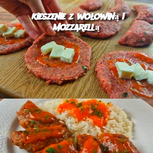 kieszenie z wołowiną i mozzarellą