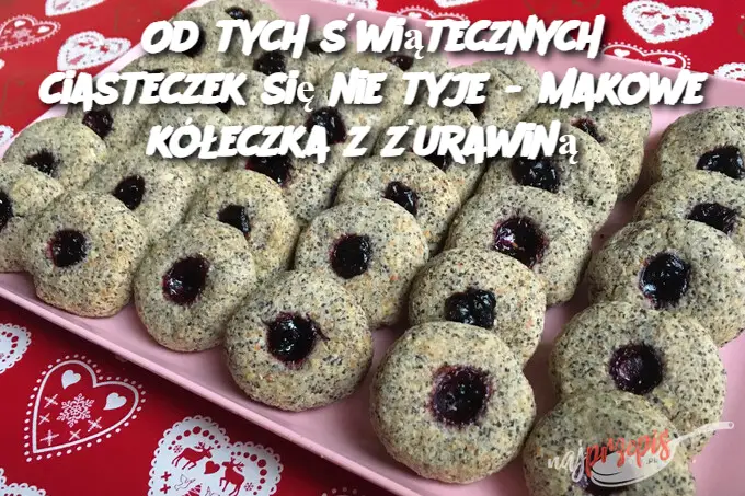 Od tych świątecznych ciasteczek się nie tyje - makowe kółeczka z żurawiną