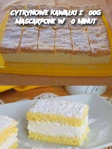 Cytrynowe Kawałki z 500g Mascarpone w 30 Minut