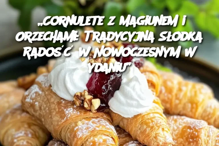 „Cornulete z Magiunem i Orzechami: Tradycyjna Słodka Radość w Nowoczesnym Wydaniu”