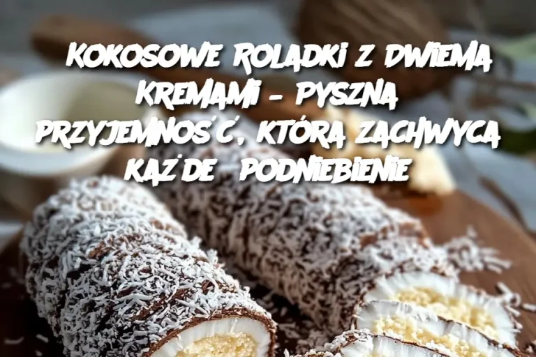 Kokosowe Roladki z Dwiema Kremami – Pyszna przyjemność, która zachwyca każde podniebienie