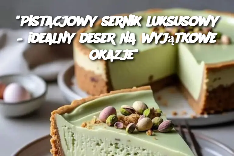 “Pistacjowy sernik luksusowy – idealny deser na wyjątkowe okazje”