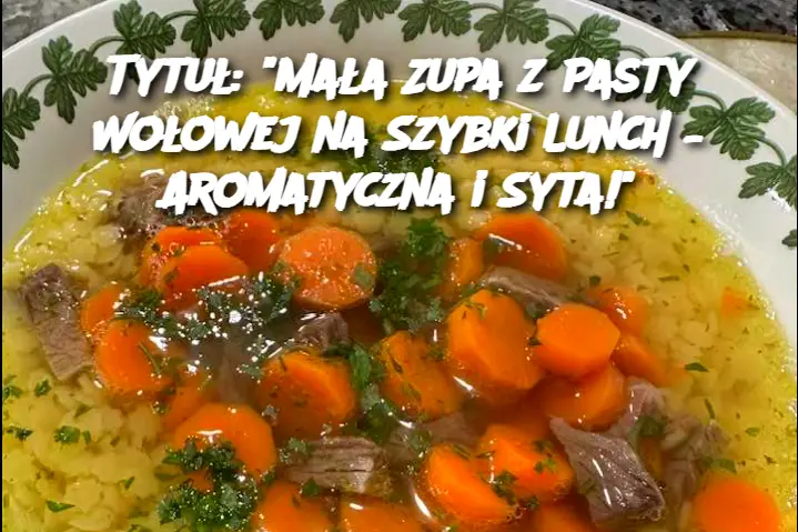 Tytuł: “Mała Zupa z Pasty Wołowej na Szybki Lunch – Aromatyczna i Syta!”