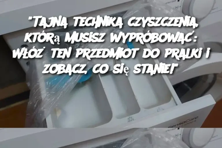 “Tajna technika czyszczenia, którą musisz wypróbować: Włóż ten przedmiot do pralki i zobacz, co się stanie!”