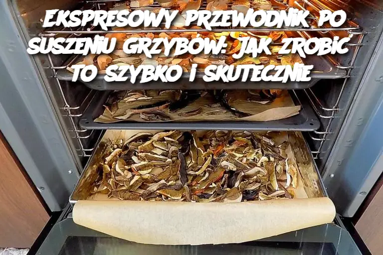 Najszybszy sposób na suszenie grzybów