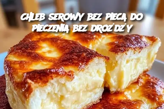 Chleb serowy bez pieca do pieczenia bez drożdży