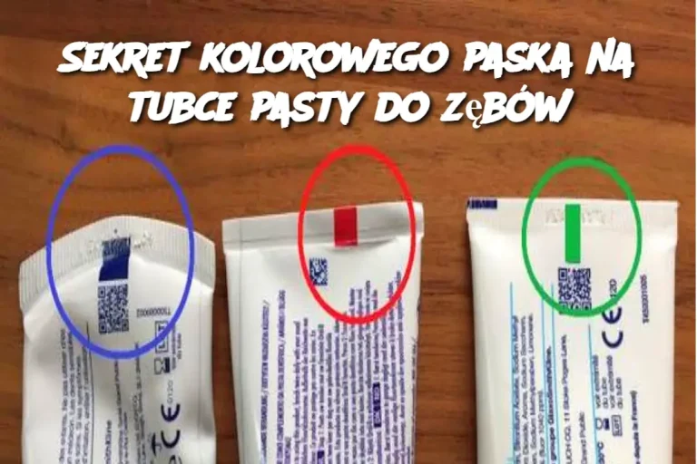 Sekret kolorowego paska na tubce pasty do zębów