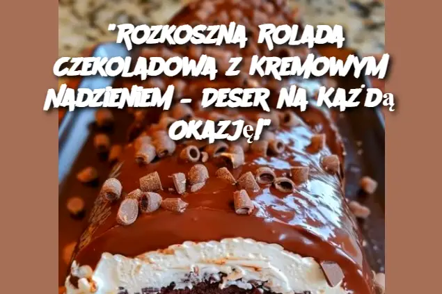 “Rozkoszna Rolada Czekoladowa z Kremowym Nadzieniem – Deser na Każdą Okazję!”