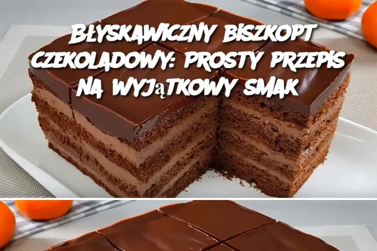 Błyskawiczny biszkopt czekoladowy: Prosty przepis na wyjątkowy smak