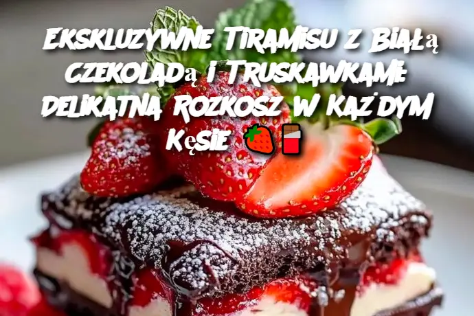 Ekskluzywne Tiramisu z Białą Czekoladą i Truskawkami: Delikatna Rozkosz w Każdym Kęsie 🍓🍫