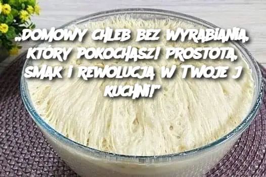 „Domowy chleb bez wyrabiania, który pokochasz! Prostota, smak i rewolucja w Twojej kuchni!”