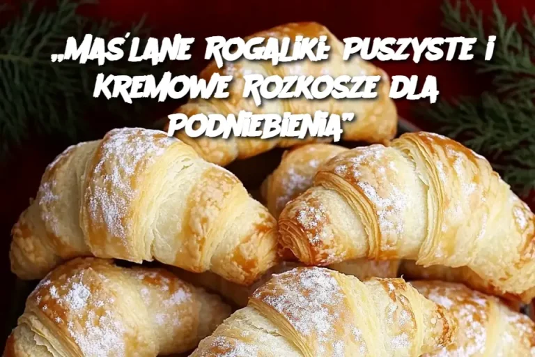 „Maślane Rogaliki: Puszyste i Kremowe Rozkosze dla Podniebienia”