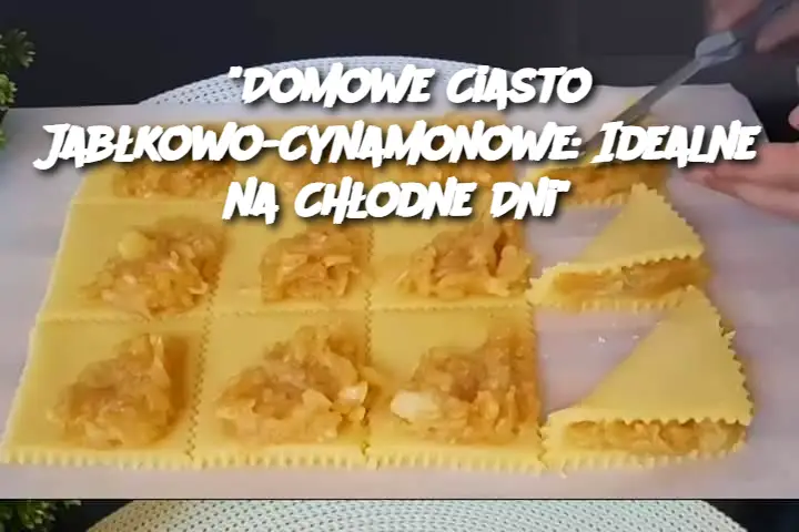 “Domowe Ciasto Jabłkowo-Cynamonowe: Idealne na Chłodne Dni”