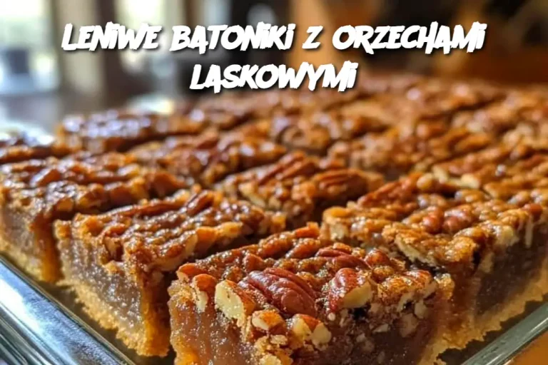 Leniwe batoniki z orzechami laskowymi