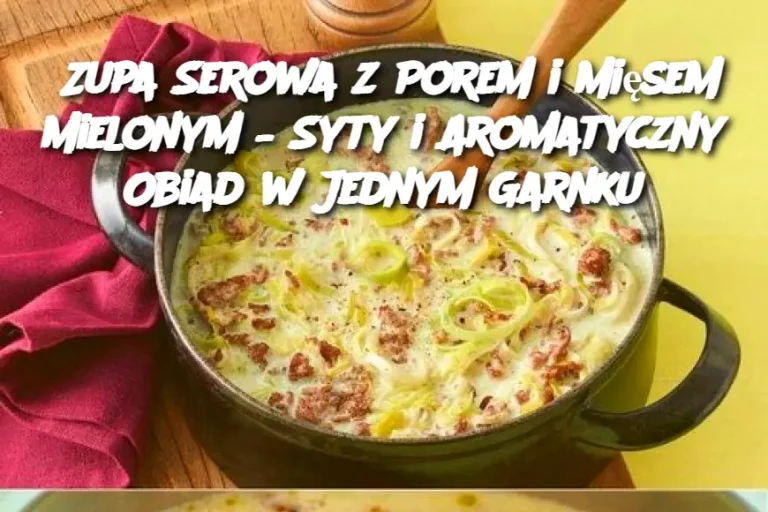 Zupa Serowa z Porem i Mięsem Mielonym – Syty i Aromatyczny Obiad w Jednym Garnku