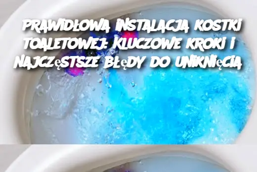 Prawidłowa instalacja kostki toaletowej: Kluczowe kroki i najczęstsze błędy do uniknięcia