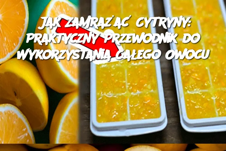 Jak Zamrażać Cytryny: Praktyczny Przewodnik do Wykorzystania Całego Owocu