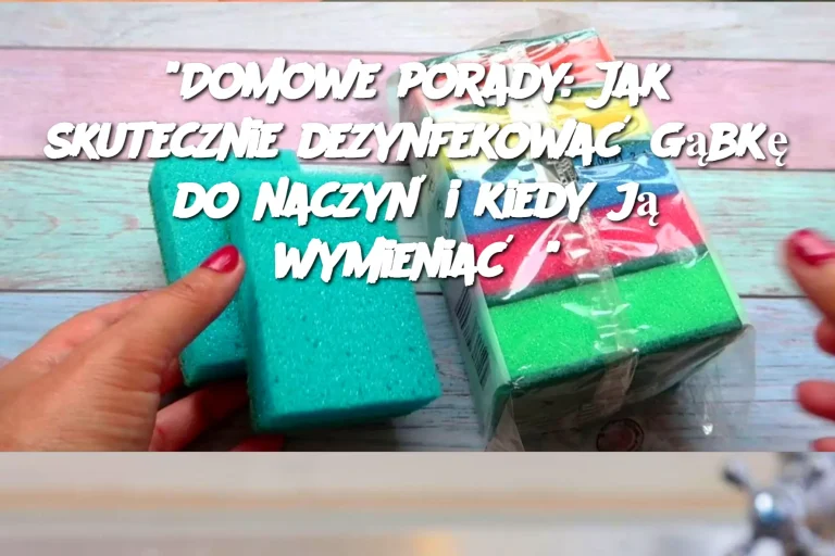 “Domowe porady: Jak skutecznie dezynfekować gąbkę do naczyń i kiedy ją wymieniać?”