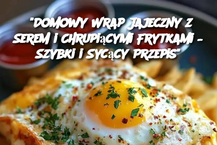 “Domowy Wrap Jajeczny z Serem i Chrupiącymi Frytkami – Szybki i Sycący Przepis”