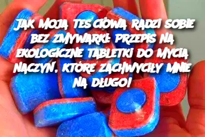 ak moja teściowa radzi sobie bez zmywarki: Sekret ekologicznych tabletek do naczyń, które zmieniły moje podejście do sprzątania