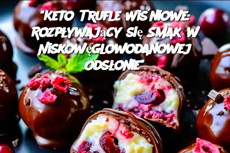 “Keto Trufle Wiśniowe: Rozpływający się Smak w Niskowęglowodanowej Odsłonie”