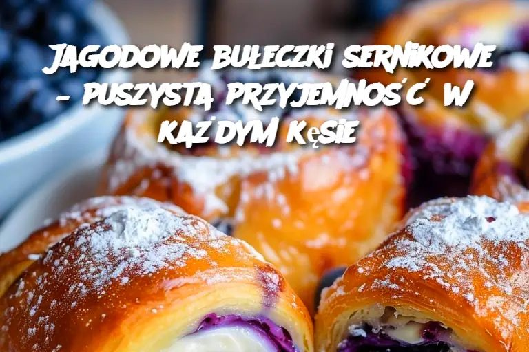 Jagodowe bułeczki sernikowe – puszysta przyjemność w każdym kęsie