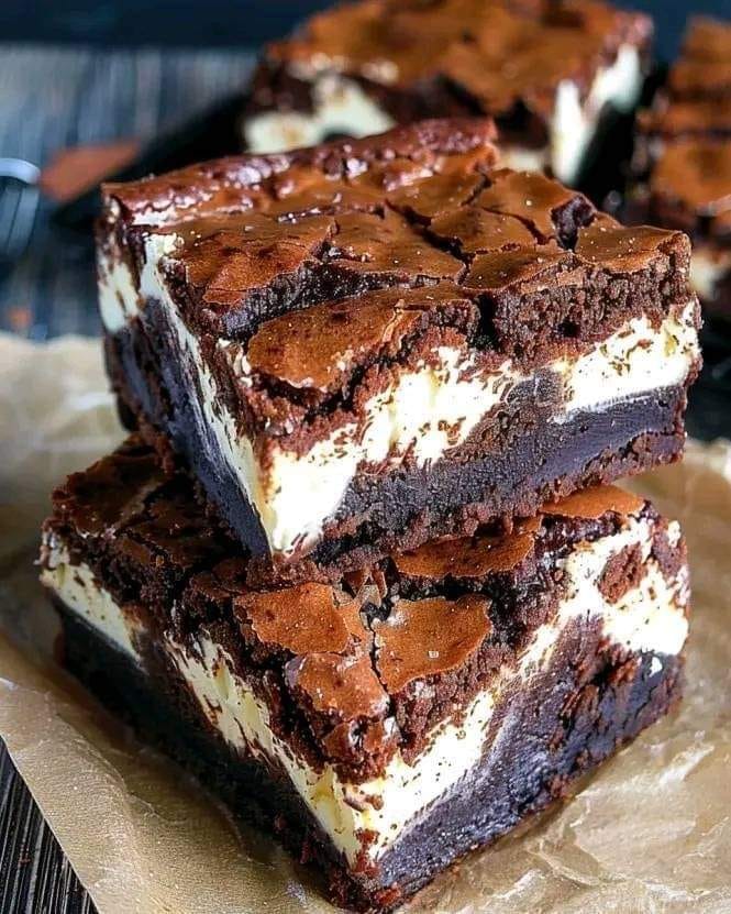 Brownie z sernikiem