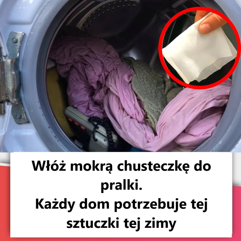 Włóż mokrą chusteczkę do pralki. Każdy dom potrzebuje tej sztuczki tej zimy