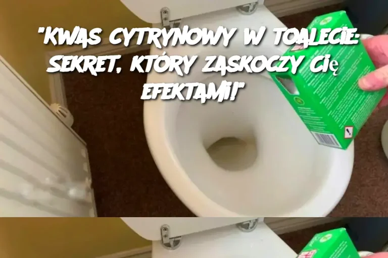 “Kwas cytrynowy w toalecie: Sekret, który zaskoczy Cię efektami!”