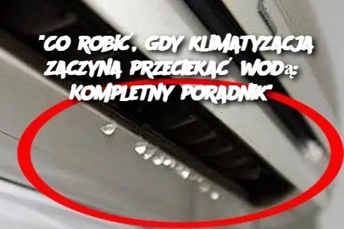 “Co robić, gdy klimatyzacja zaczyna przeciekać wodą: Kompletny poradnik”