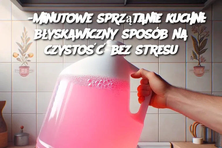 5-minutowe sprzątanie kuchni: błyskawiczny sposób na czystość bez stresu