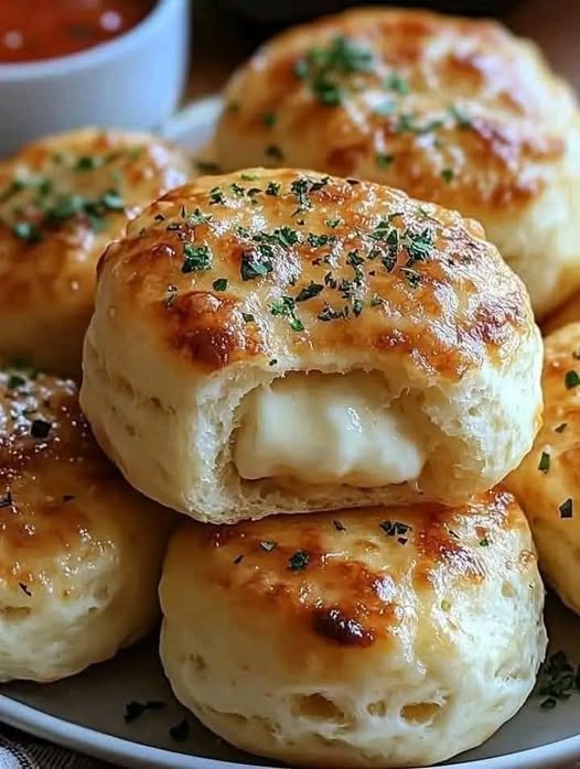 Air Fryer Pillsbury Biscuit Garlic Butter Cheese Bombs