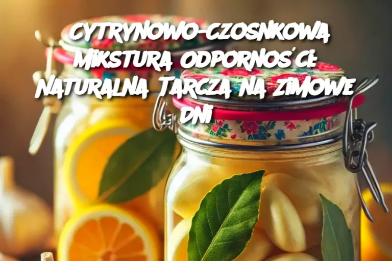 Cytrynowo-Czosnkowa Mikstura Odporności: Naturalna Tarcza na Zimowe Dni