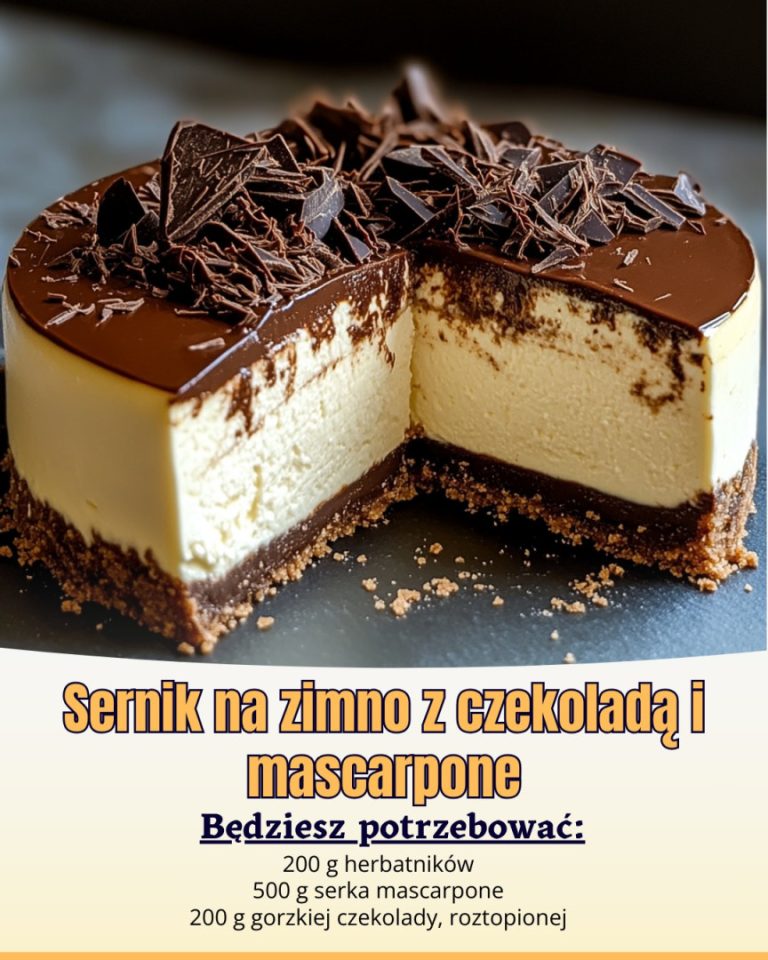 Sernik na zimno z czekoladą i mascarpone