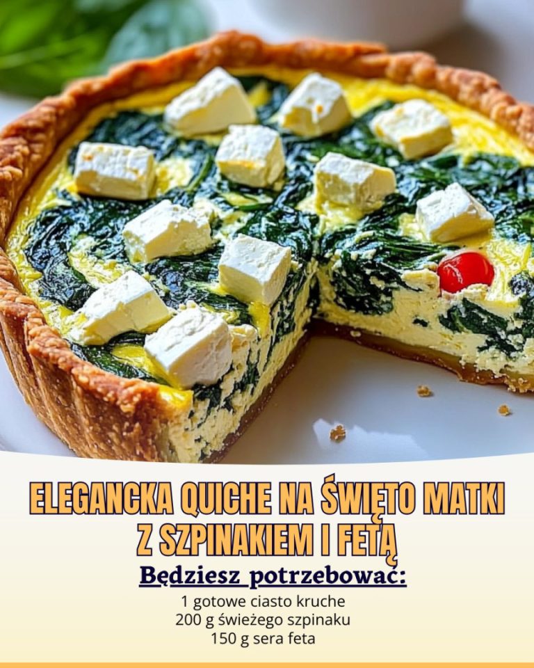 ELEGANCKA QUICHE NA ŚWIĘTO MATKI Z SZPINAKIEM I FETĄ