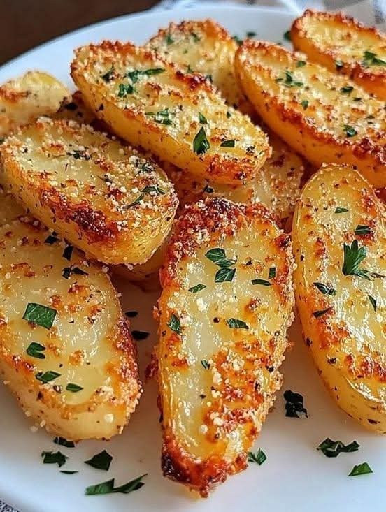 Chrupiące pieczone ziemniaki z parmezanem – przepis na idealny dodatek do obiadu