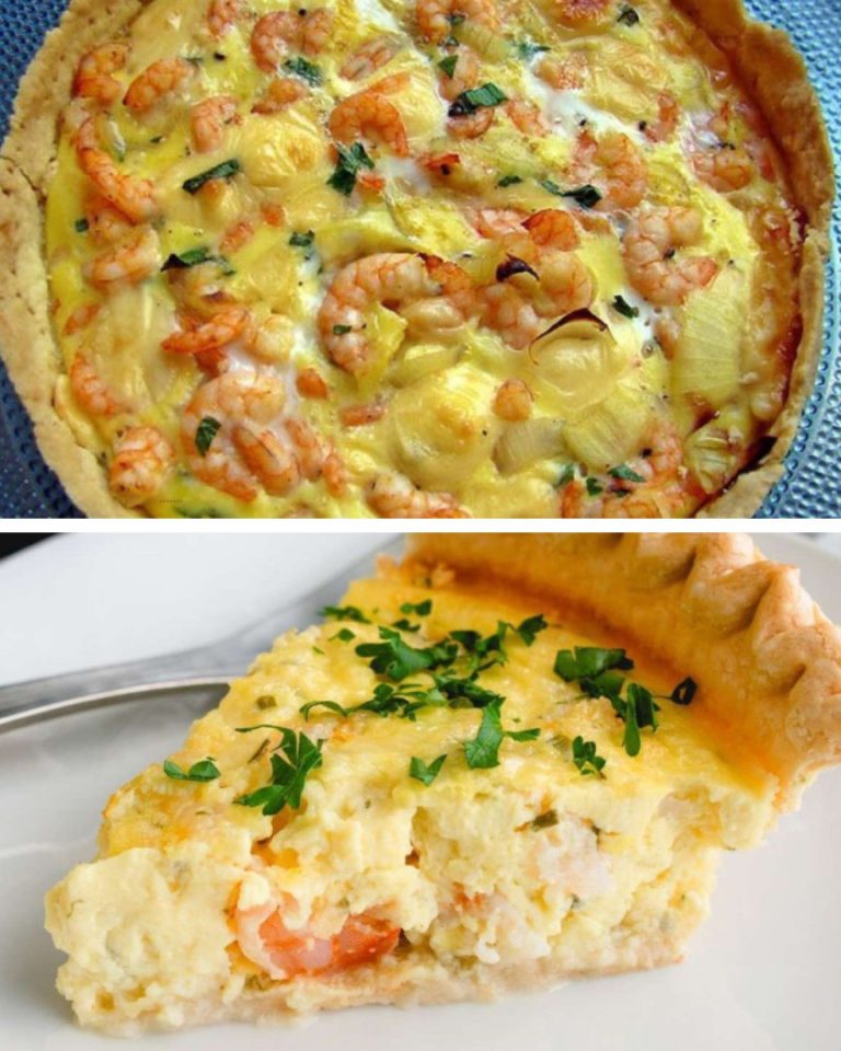 Pyszny i łatwy w przygotowaniu quiche z krewetkami 🥧