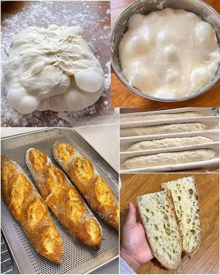 Bagietka fermentująca powoli, jak w piekarni