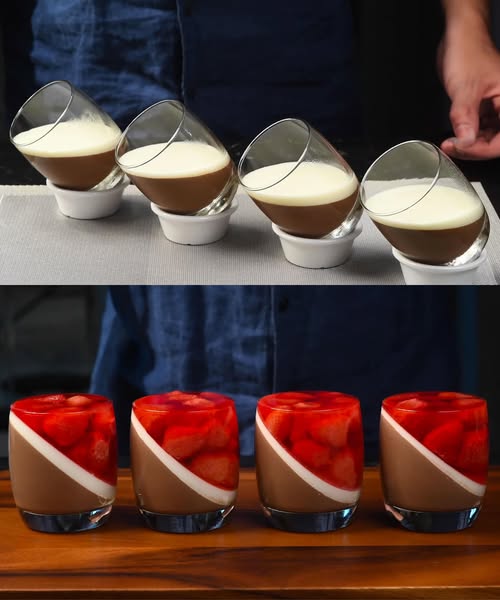„Panna Cotta z Truskawkami i Czekoladą – Elegancki Deser o Włoskiej Duszy”