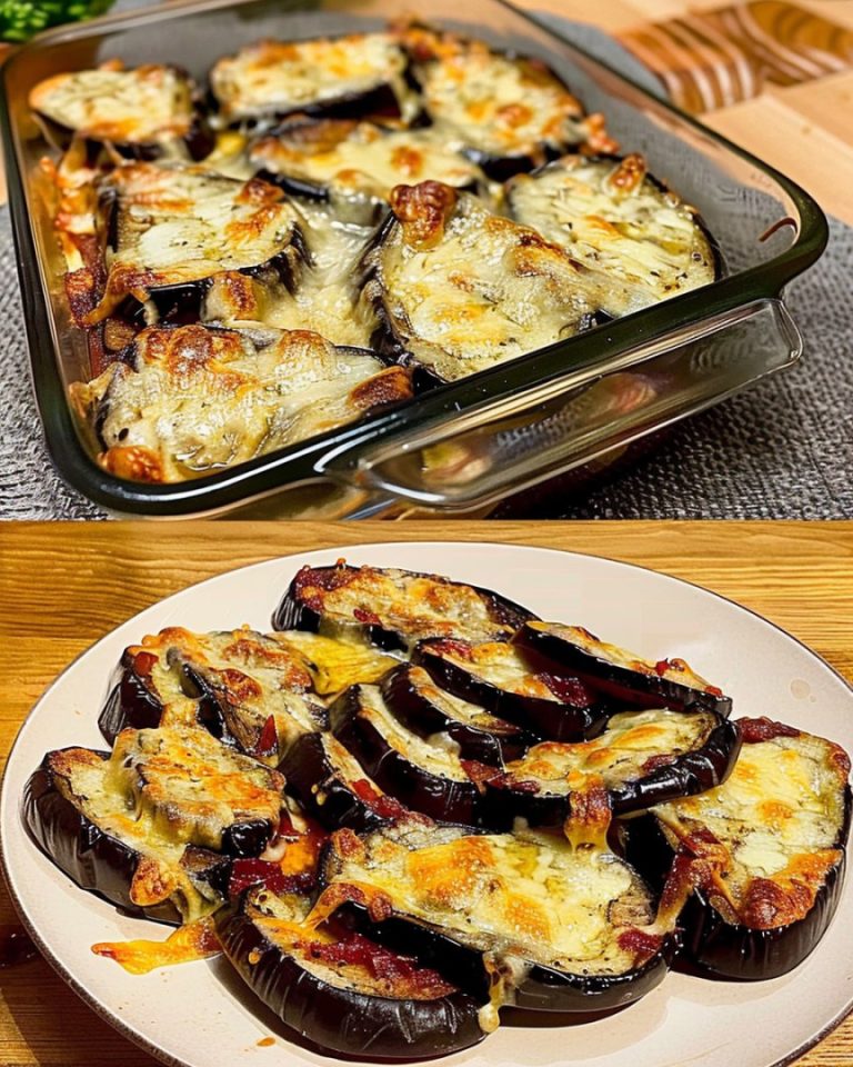 Przysmak z pieczonego bakłażana z serem
