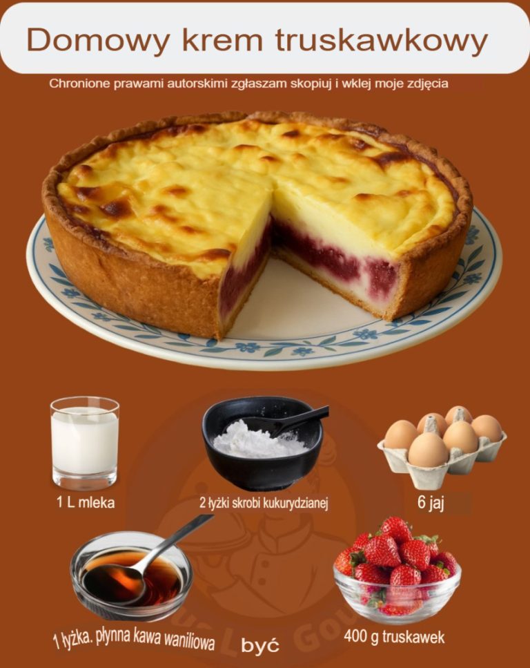 Domowy Flan Truskawkowy