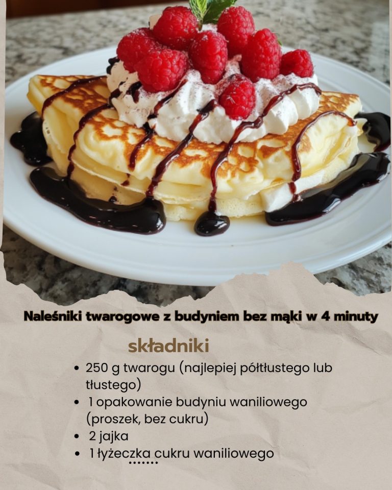 naleśniki twarogowe z budyniem bez mąki