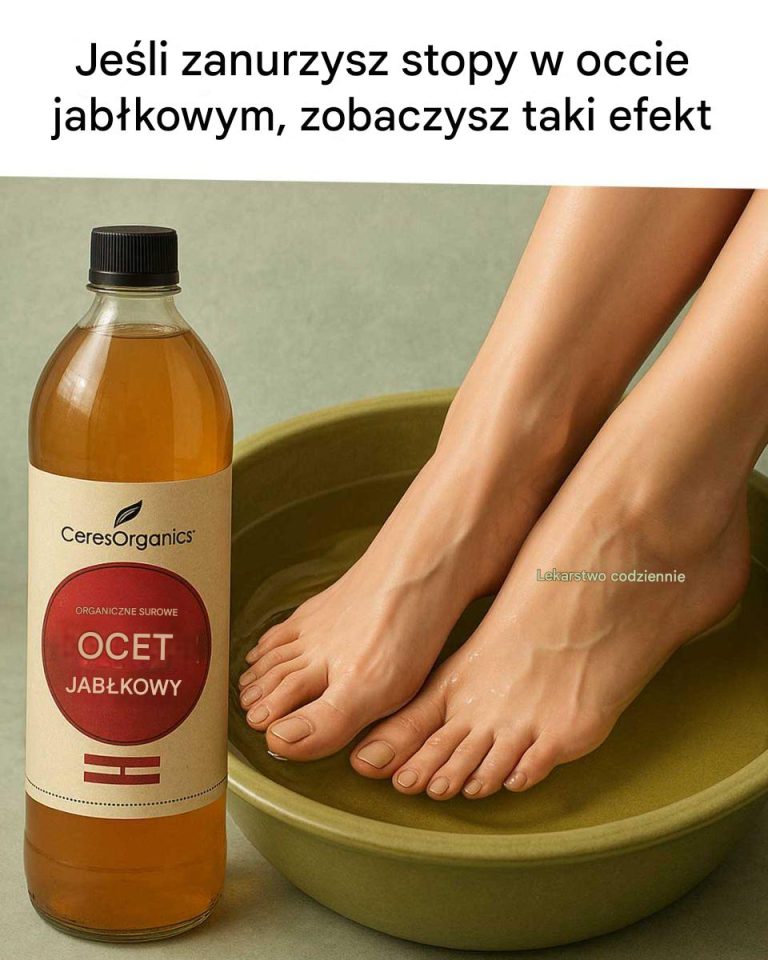 Jeśli zanurzysz stopy w occie jabłkowym, zobaczysz taki efekt