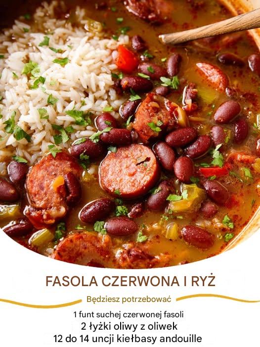 Sycąca czerwona fasola i kiełbasa