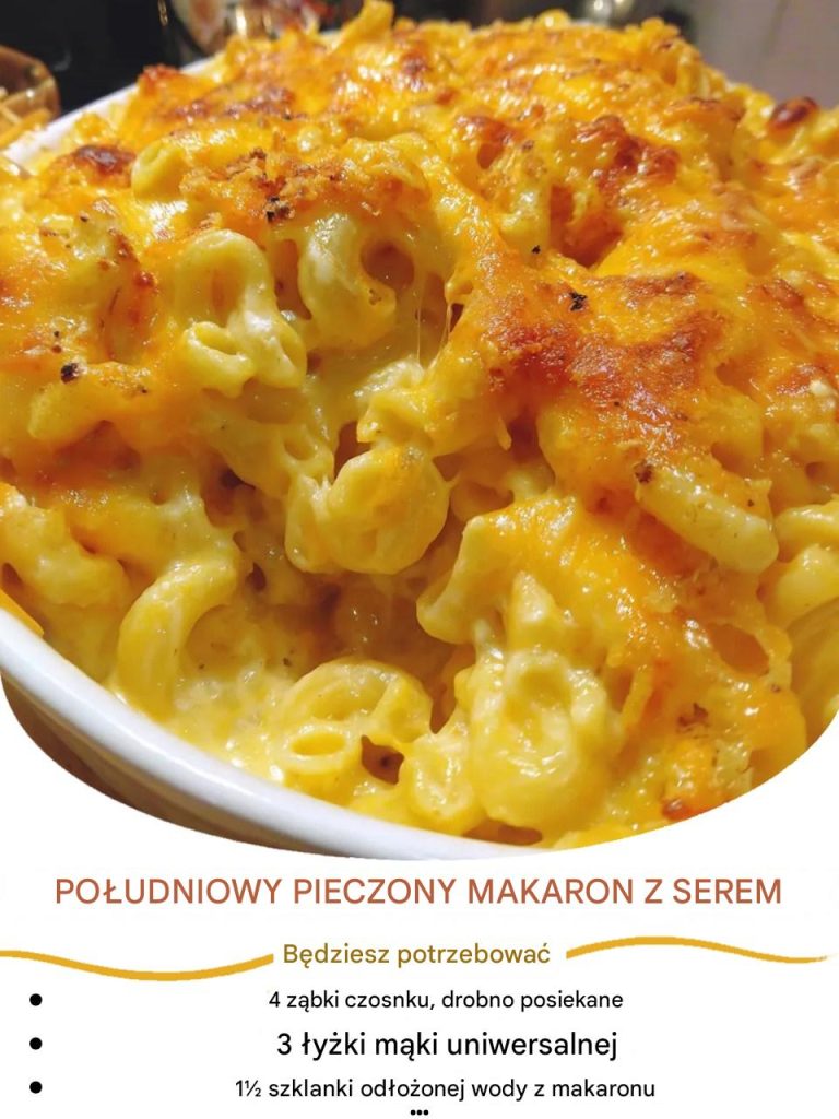 Makaron z serem pieczony w stylu południowym