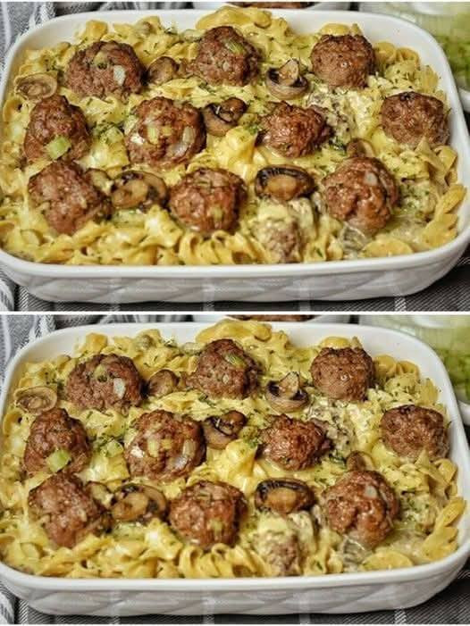 Makaron z pieczarkami w klopsikach Przepisy w pierwszym komentarzu