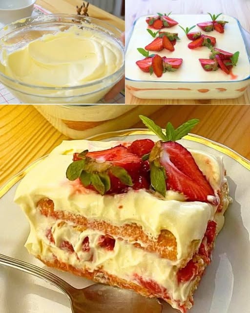Świeże i kremowe, to truskawkowe ramisu jest BOSKIE